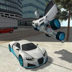 Flying Car Robot Flight Drive Simulator Game 2017 cover art
