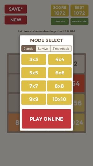 2048 3x3 4x4 5x5 6x6 7x7 8x8 9x9 10x10 screenshot 1