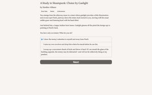 A Study in Steampunk: Choice by Gaslight screenshot 2