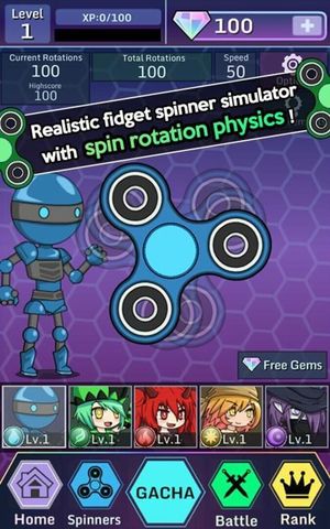 Anime Fidget Spinner Battle screenshot 2