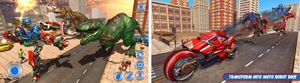 Captain of America Moto Robot Transform Dino Wars screenshot 1