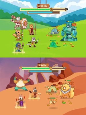 Clicker Cats: RPG Idle Heroes screenshot 1