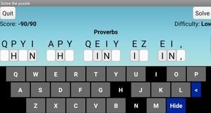 Cryptogram Puzzles screenshot 1
