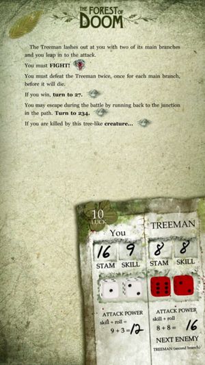 Fighting Fantasy: The Forest of Doom screenshot 2