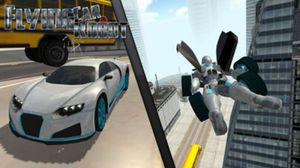 Flying Car Robot Flight Drive Simulator Game 2017 screenshot 1