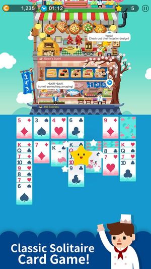 Solitaire Cooking Tower screenshot 2