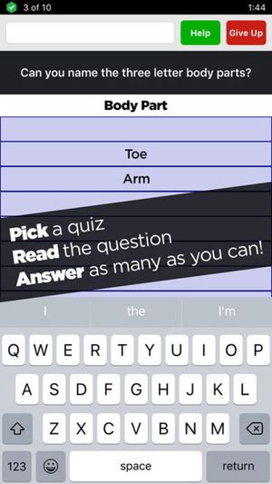 Sporcle screenshot 4