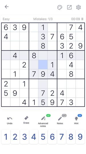 Sudoku screenshot 2