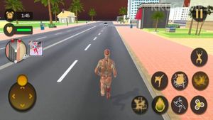 Superhero Captain Robot Flying Newyork City War screenshot 3