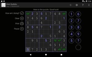 Web Sudoku screenshot 2